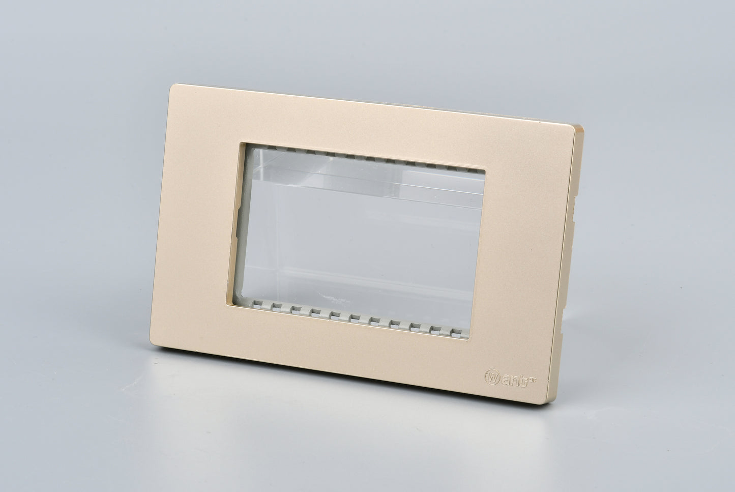Placa Triple Metal Con Soporte Dorada