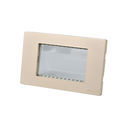 Placa Triple Metal Con Soporte Dorada