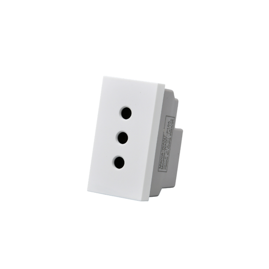 Modulo Tomacorriente Met 10A 250v Blanco