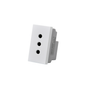 Modulo Tomacorriente Met 10A 250v Blanco