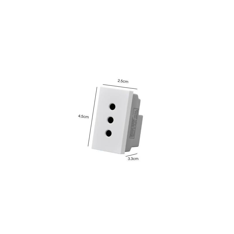 Modulo Tomacorriente Met 10A 250v Blanco