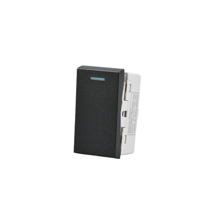 Modulo Interruptor Met 9/12 16A 250v Plateado/Negro