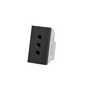 Modulo Tomacorriente Met 10A 250v  Plateado/Negro