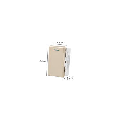 Modulo Interruptor Met 9/24 16A 250v Dorado