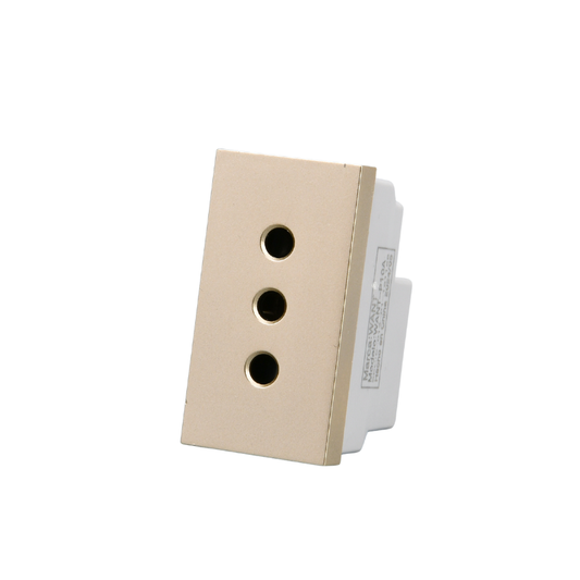 Modulo Tomacorriente Met 10A 250v Dorado
