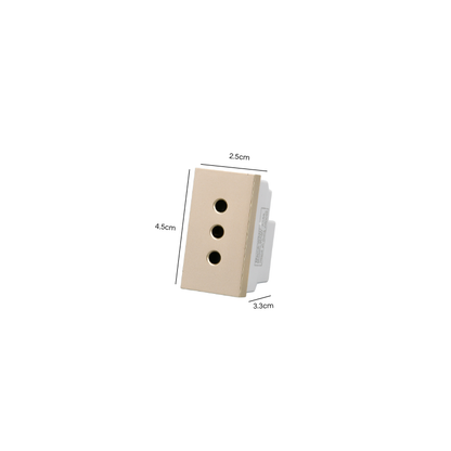 Modulo Tomacorriente Met 10A 250v Dorado