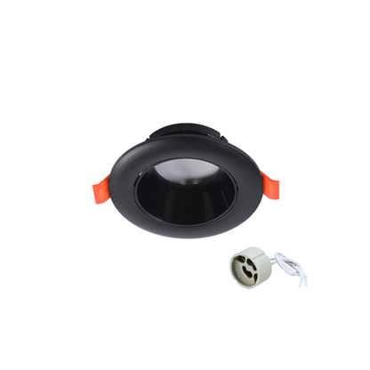 Foco Embutido Slim Negro Porta Gu10