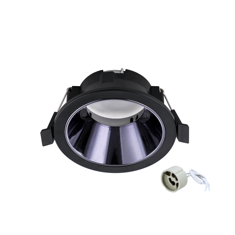 Foco Embutido Slim Negro Porta Gu10