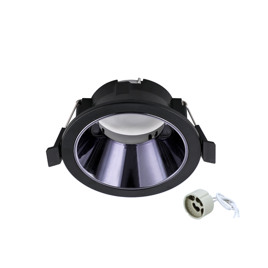 Foco Embutido Slim Negro Porta Gu10