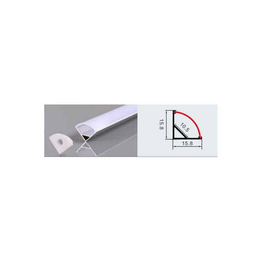Perfil 2 metros 601 Esquinero Color Aluminio 0.45mm Pack 10 unidades