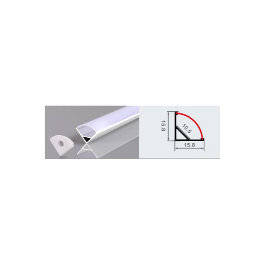 Perfil 2 metros 601 Esquinero Color Blanco 0.45mm Pack 10 unidades
