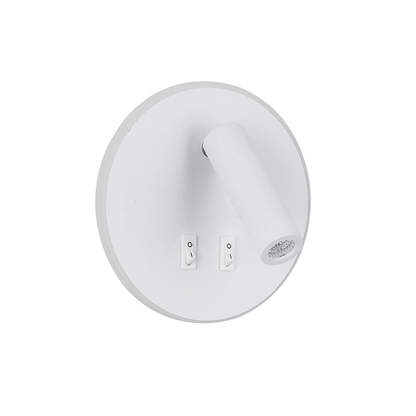 Aplique Led Dirigible Redondo Blanco Luz Calida 3W+8W