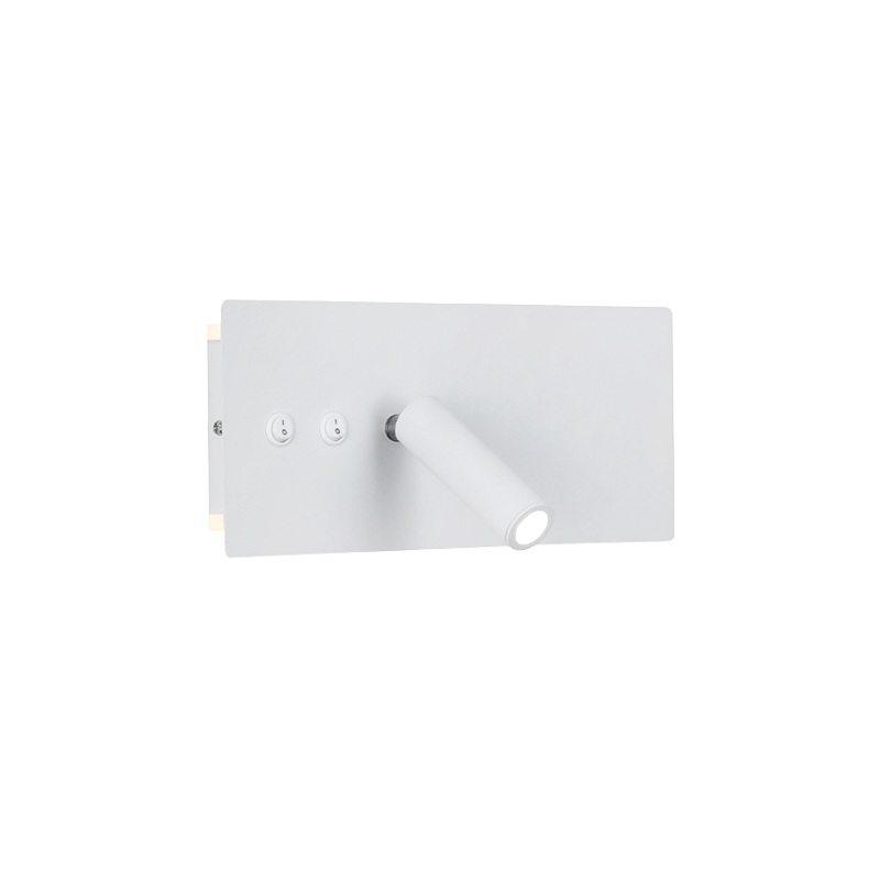 Aplique Led Dirigible Cuadrado Blanco Luz Calida 3W+10W