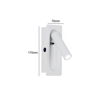 Aplique Led Dirigible Rectangular Blanco Luz Calida 3W