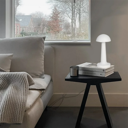 Lampara Led Blanca Modelo Hongo Tactil Recargable con Usb