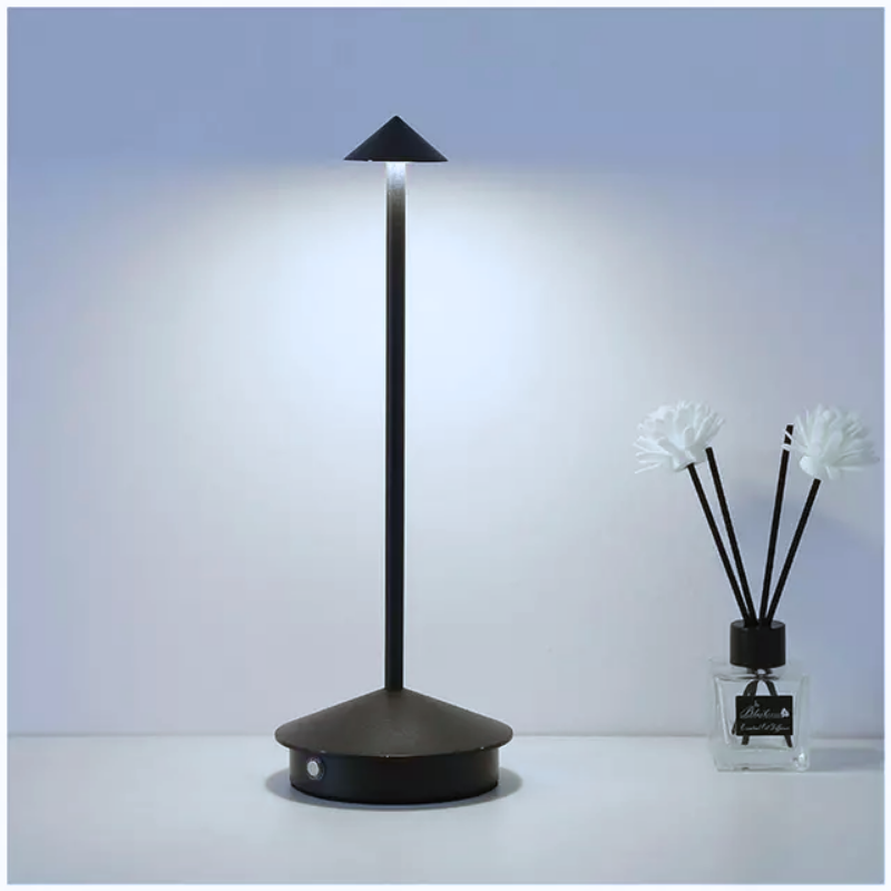 Lampara Led Negra Tactil Recargable con Usb