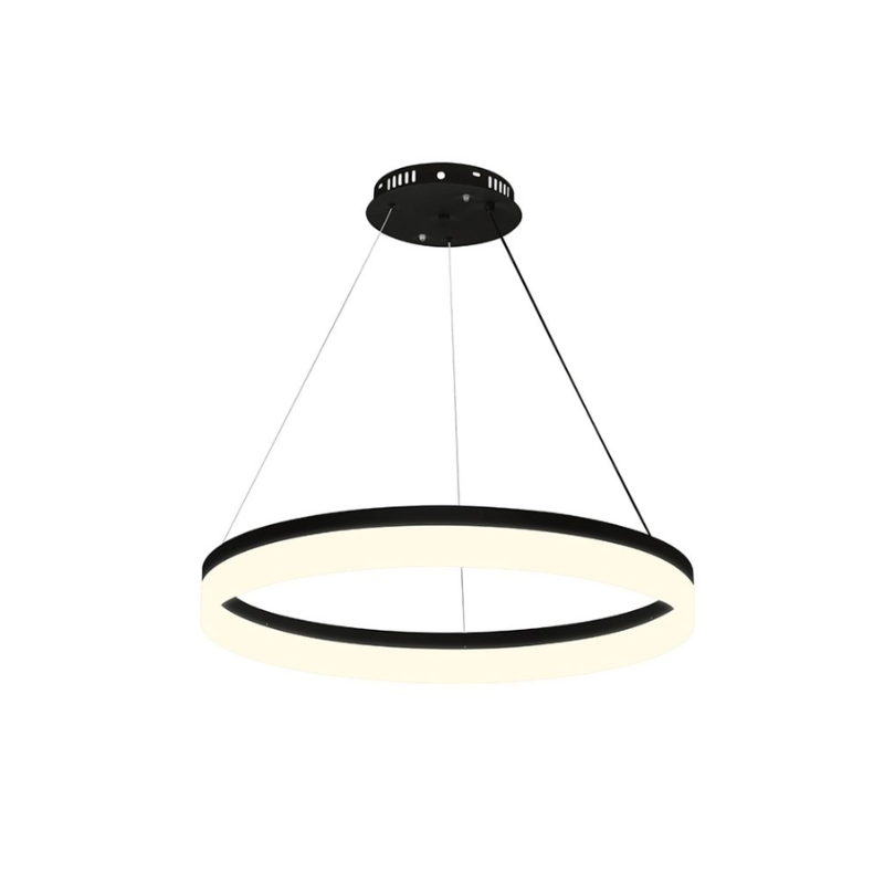 Lámpara Led Negra Aro 60cm 36W CCT Modelo Zora