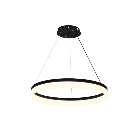 Lámpara Led Negra Aro 60cm 36W CCT Modelo Zora