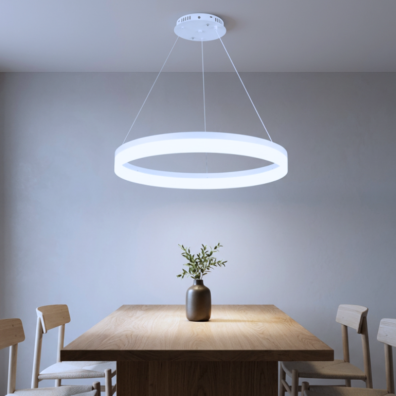 Lámpara Led Blanca Aro 60cm 36W CCT Modelo Zora