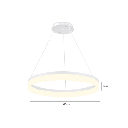 Lámpara Led Blanca Aro 60cm 36W CCT Modelo Zora