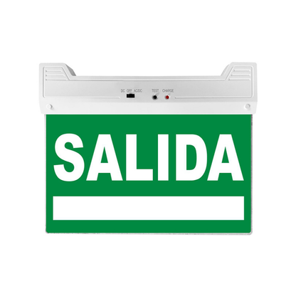 Letrero de Emergencia Letras Salida Verde 3W