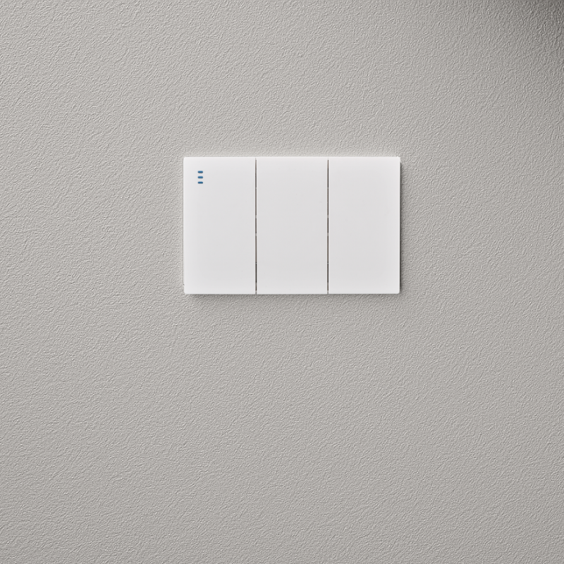 Interruptor Triple Armado Plano 9/12 16A Blanco SEC