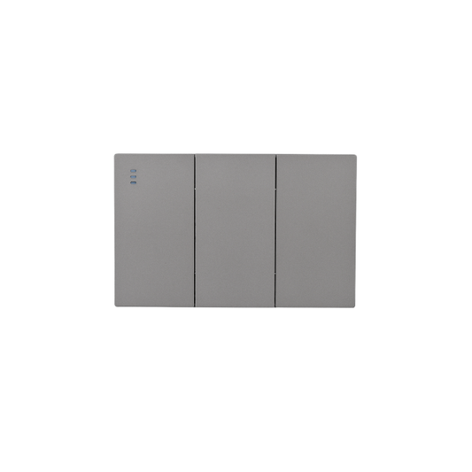 Interruptor Triple Armado Plano 9/12 16A Gris SEC
