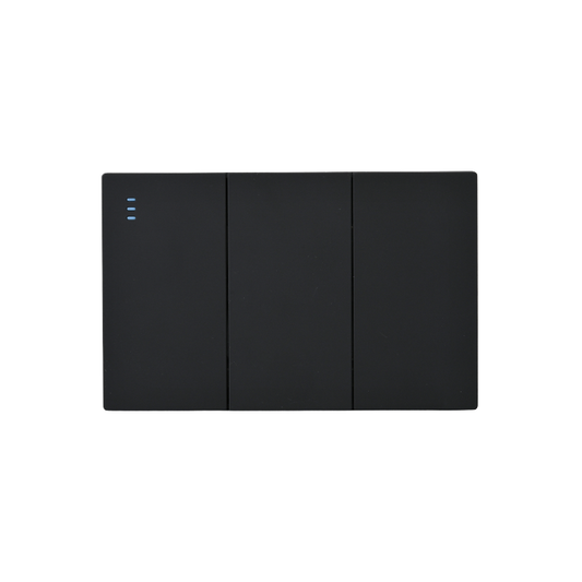 Interruptor Triple Armado Plano 9/12 16A Negro SEC