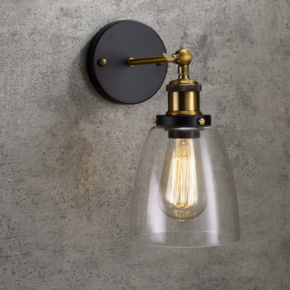 Aplique Bronce Dirigible E27 Simple Modelo Glase