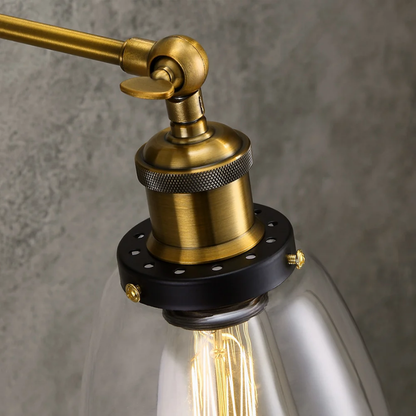 Aplique Bronce Dirigible E27 Simple Modelo Glase