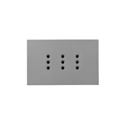 Tomacorriente Triple Puenteado 10A Gris Plano SEC