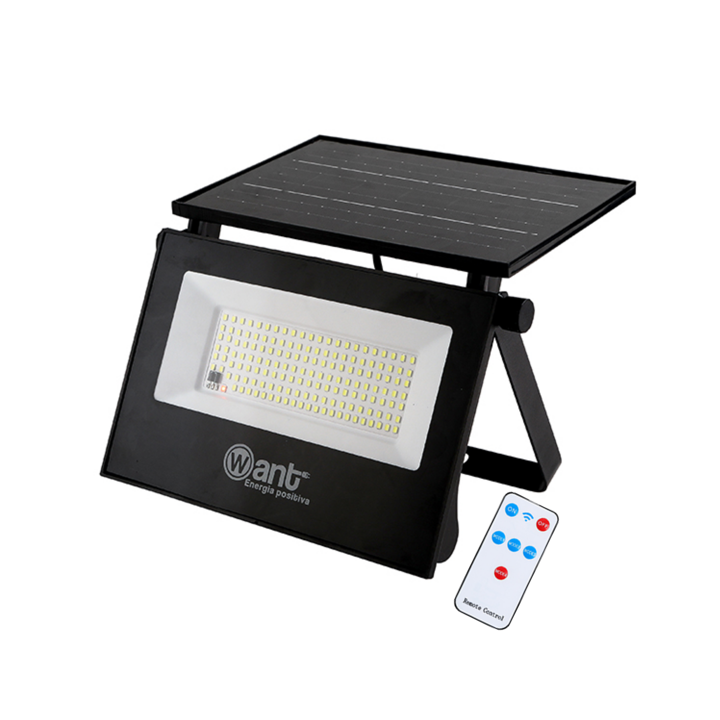 Foco proyector Solar 176LED Ip67 3.5V Luz Cálida + Control remoto