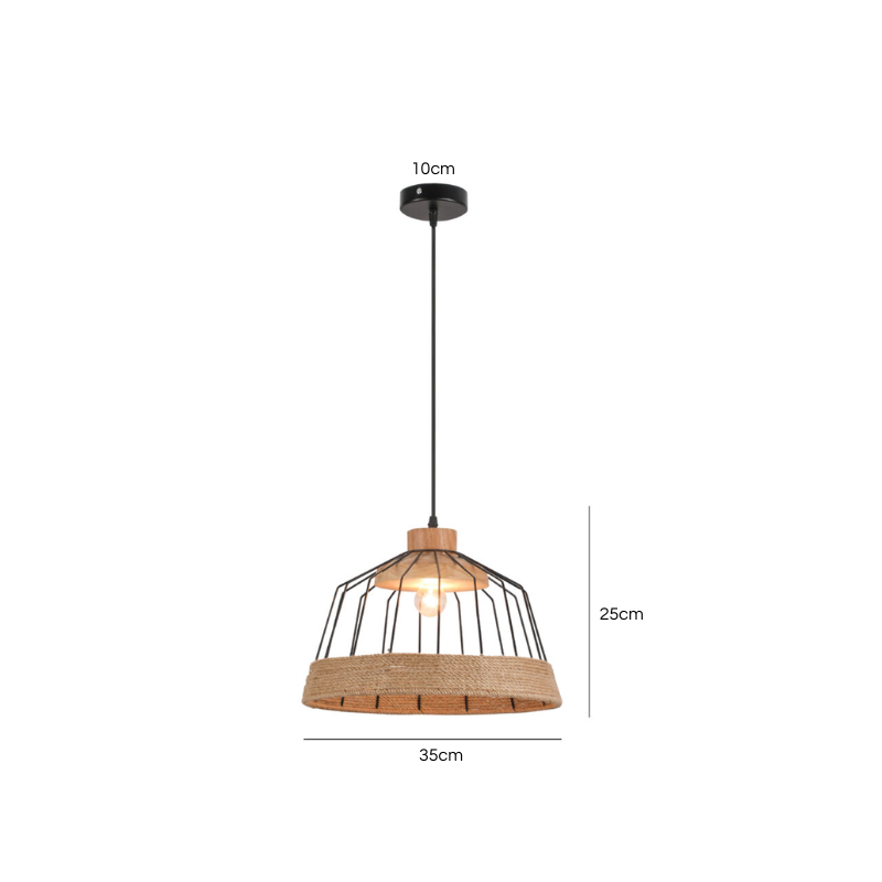 Lampara Colgante Vintage E27 Modelo Linen