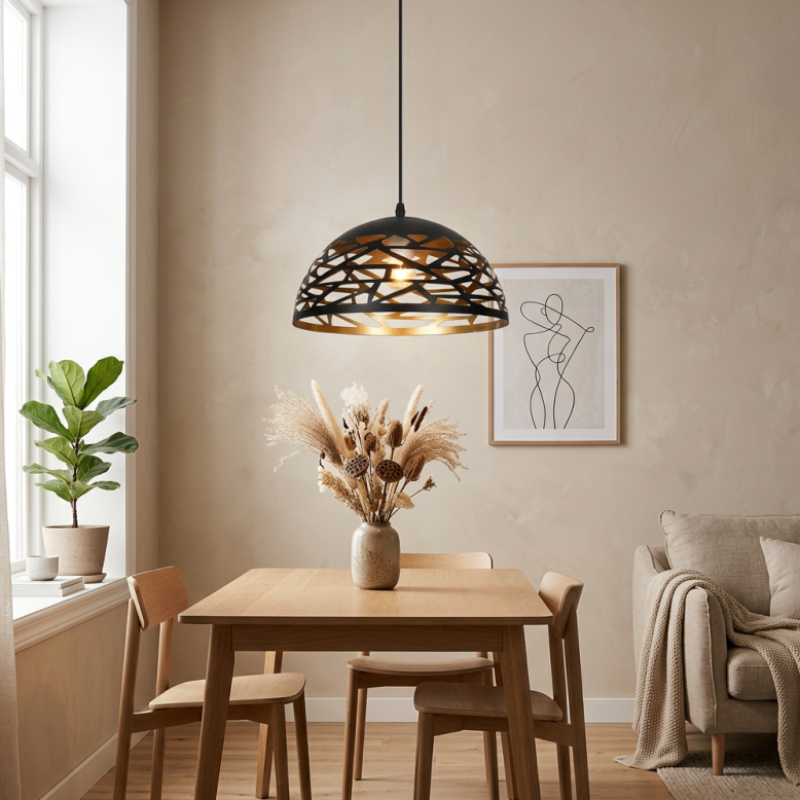 Lampara Colgante Vintage E27 Modelo Noir