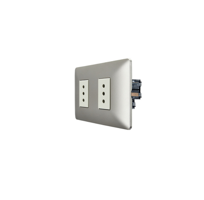 Enchufe Doble Champagne 10A 250V SEC