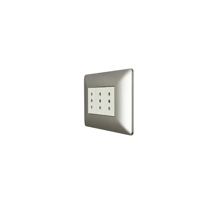 Enchufe Triple Champagne 10A 250V SEC