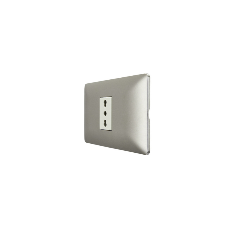 Enchufe Tomacorriente Simple Champagne Bipaso 10/16 220v SEC