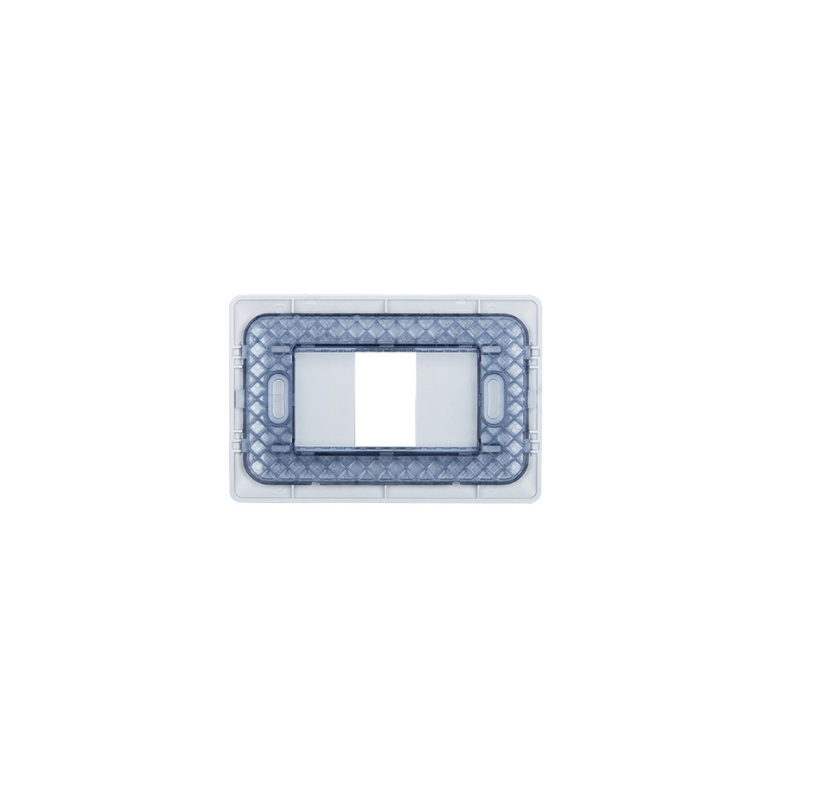 Placa Simple para modulo con Soporte Champagne