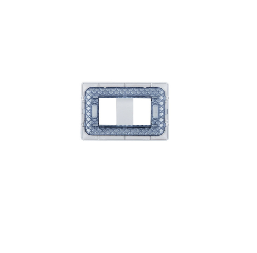 Placa Doble para modulo con Soporte Champagne