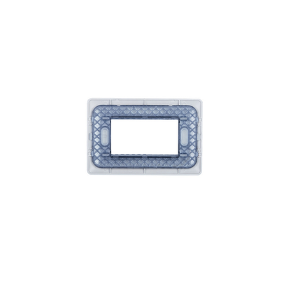 Placa Triple para modulo con Soporte Champagne