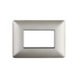 Placa Triple para modulo con Soporte Champagne
