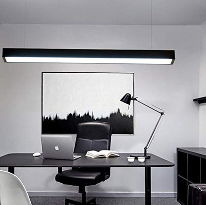 Luminaria Led Lineal Colgante Negro 40w 5070 120cm