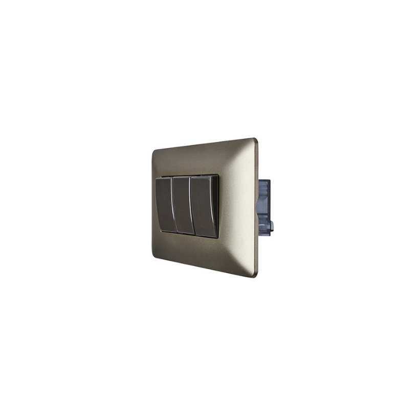 Interruptor Triple Café 9/32 10A 250V SEC