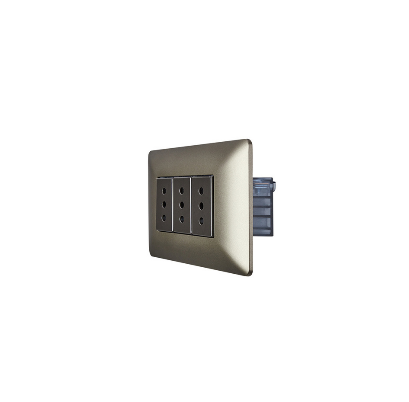 Enchufe Triple Café 10A 250V SEC