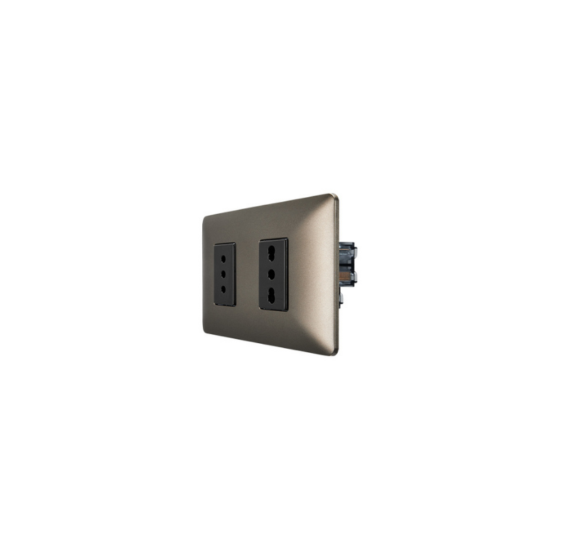Enchufe Simple 10A + Enchufe Simple Bipaso Café 10/16A 250V SEC