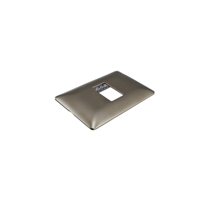 Placa Simple para modulo con Soporte Café