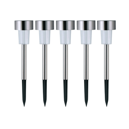 Estaca Solar Led Luz fría Pack 5 unidades