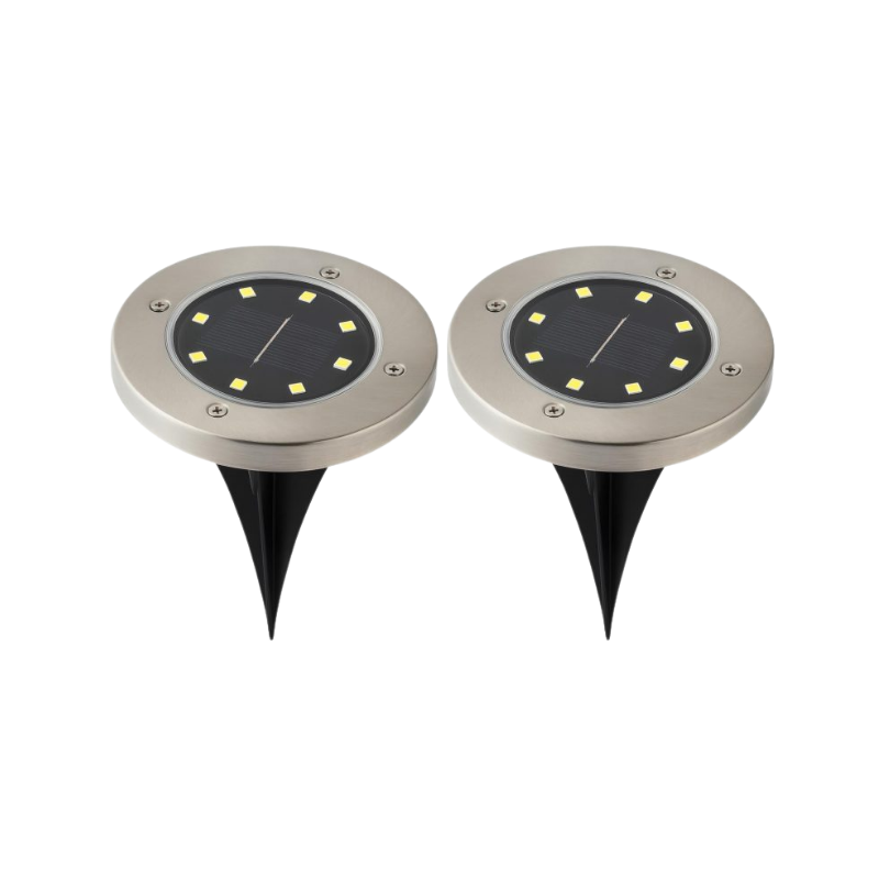 Pack 2 Estaca led Foco Redondo Luz Neutra