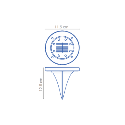 Pack 2 Estaca led Foco Redondo Luz Neutra