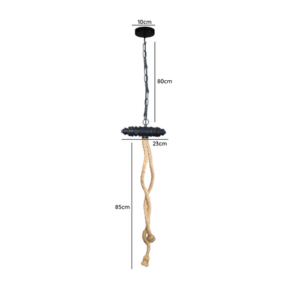 Lámpara Colgante R¨²stica Vintage Doble Soga E27 + Ampolletas